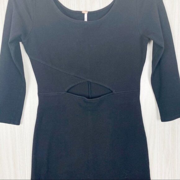 Free People | Long Sleeve Little Black Dress Small - Picture 5 of 6